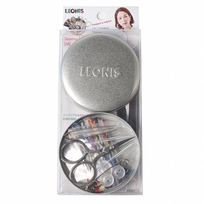 日本LEONIS|鐵罐隨身縫紉針線盒84601針線包