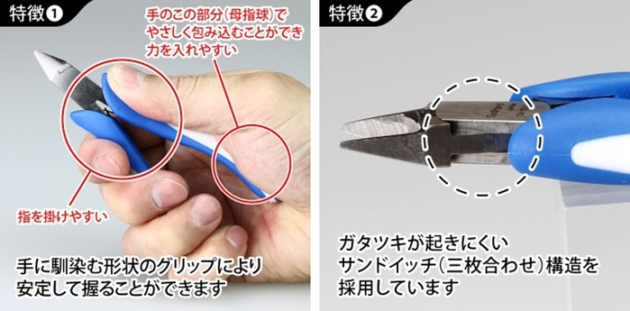日本神之手GodHand|先細金屬線斜口鉗CRAFT GRIP剪鉗子 ( GH-CN-120-S )