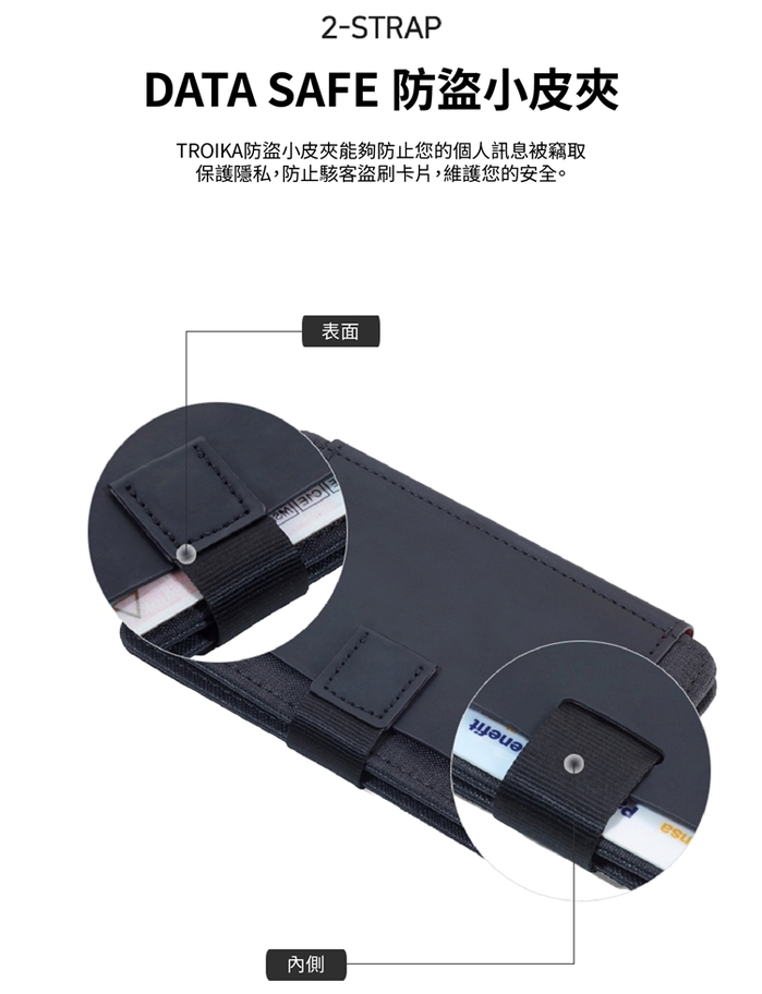 德國TROIKA|信用卡防盜刷屏障防RFID防資料竊取小皮夾 ( CC50/BK )