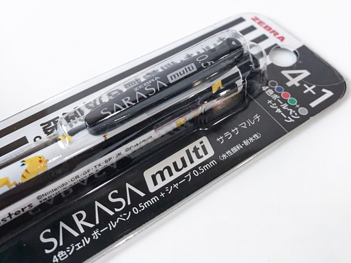 日本SHOWA NOTE|ZEBRA皮卡丘SARASA multi多功能4+1機能筆 ( 584-7280-03-1000 )
