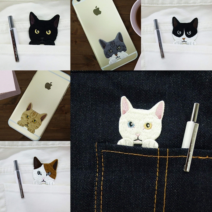 日本TOYO CASE｜貓咪造型刺繡布貼 ( 日本平行輸入 ; SS-CAT系列 )