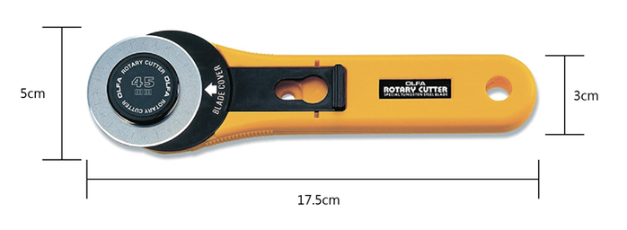 日本OLFA｜滾輪式拼布刀圓形刀圓刃刀圓盤刀 (45mm滾刀;RTY-2G/H)