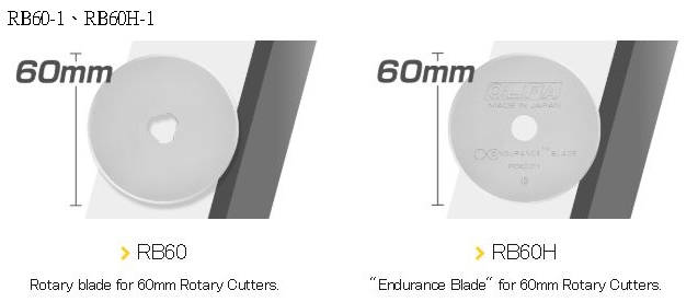 日本OLFA｜滾輪式拼布刀圓形刀圓刃刀圓盤刀 (60mm滾刀;RTY-3/G)