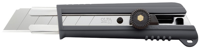 日本OLFA|抗滑強力特大型美工刀 (手輪鎖25mm刀片;適合板重型作業;151BG)