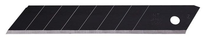 日本NT Cutter|大美工刀片黑色替刃 ( 12度超銳角高碳鋼黑刃;10枚入;BL13P )