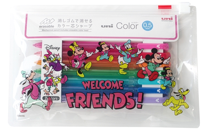 日本UNI|復古迪士尼DISNEY米奇米妮彩色自動鉛筆7色鉛筆組 (M5-152CDS 7C)