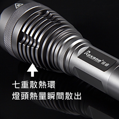 Roxane視睿|LED強光防身等級手電筒套組 (電筒可加長型;Cree XM-L T6;K66)