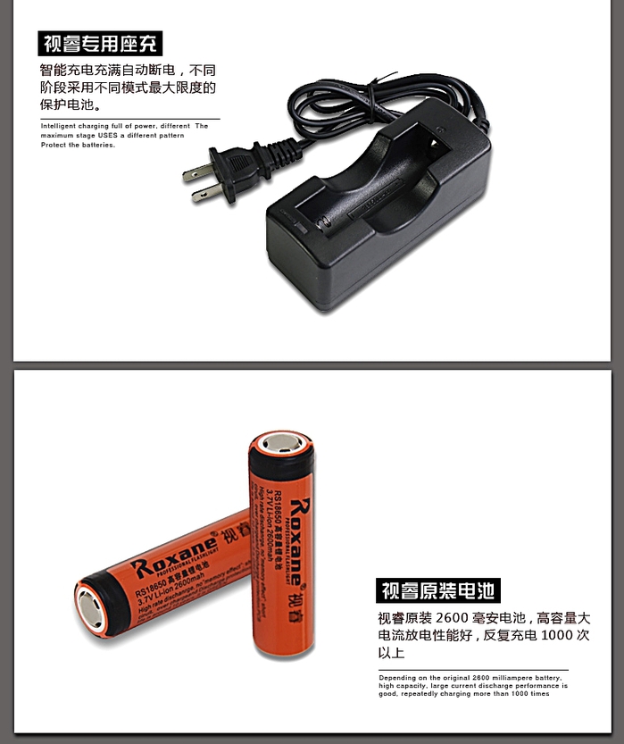 Roxane視睿|強光手電筒套組 (CREE XM-L T6 LED;K68)