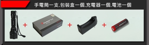 Roxane視睿|強光手電筒套組 (Cree XP-E R3;RX308)