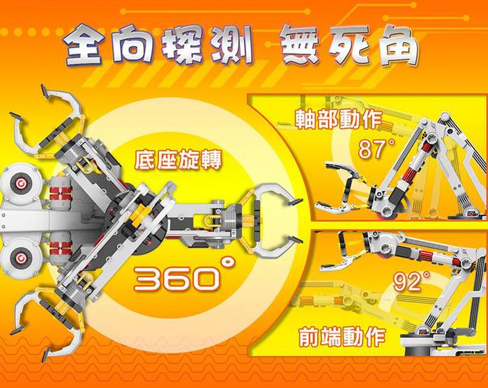 台灣Pro’sKit寶工|科學玩具八方全能遊戲搖桿控制機械動力爪 ( GE-537 )