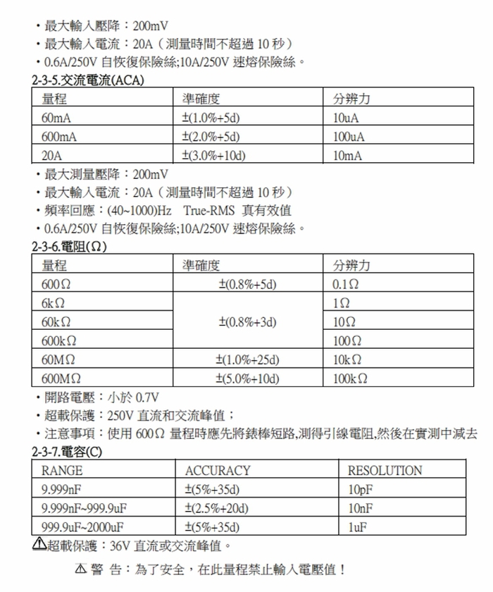 台灣Pro’sKit寶工｜3 1/2數位電錶真有效值萬用電表三用電表 ( MT-1280 )