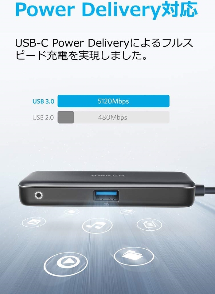 美國Anker|三合一USB-C/USB3.0 HUB集線器+HDMI影音連接器 筆電擴充3埠轉接器 ( A83350A1 )