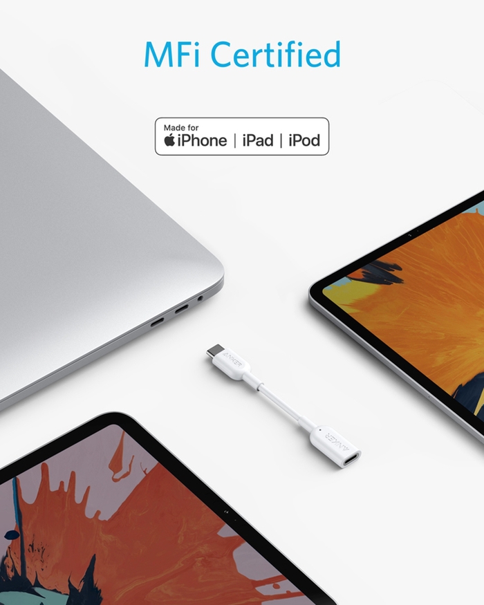 美國Anker|Type-C即USB-C轉Lightning連接線耳機轉接線 ( A8178021 )