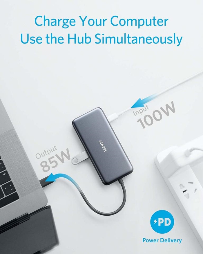 美國Anker|七合一影像傳輸充電集線器 ( A83460A2 )