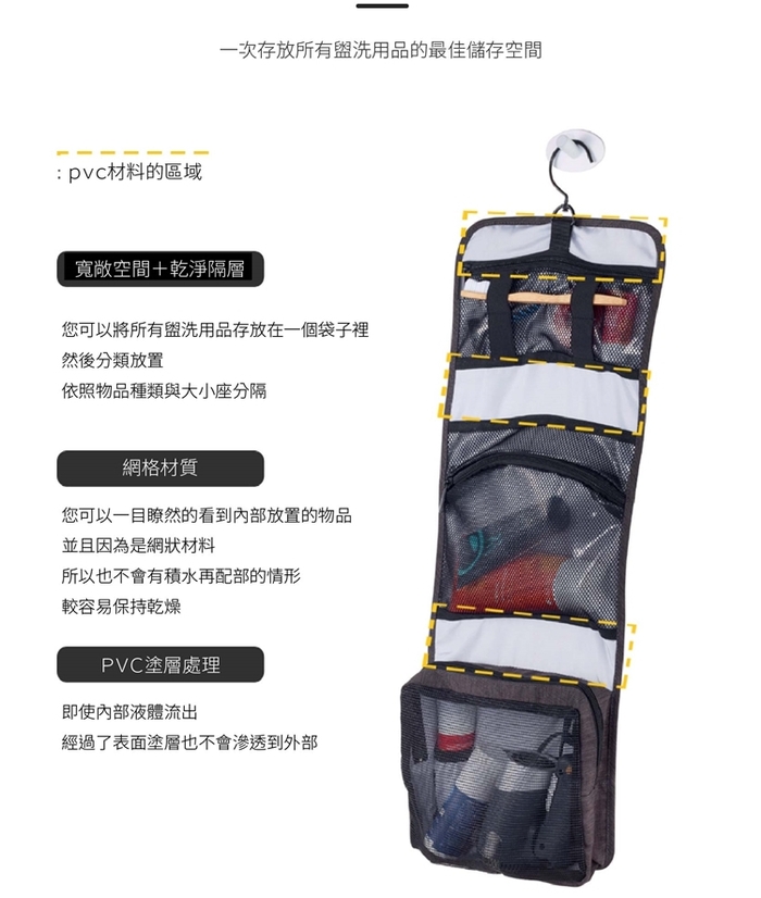 德國TROIKA|商務品味防水盥洗包多功能包換洗包化妝包(附掛勾;BBG55/GY)