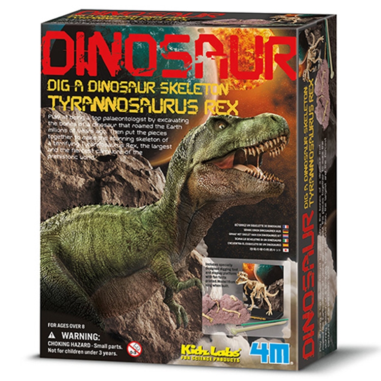 4M|科學考古Tyrannosaurus Rex Skeleton挖掘暴龍霸王龍化石骨骼兒童教育用 ( 00-03221 )