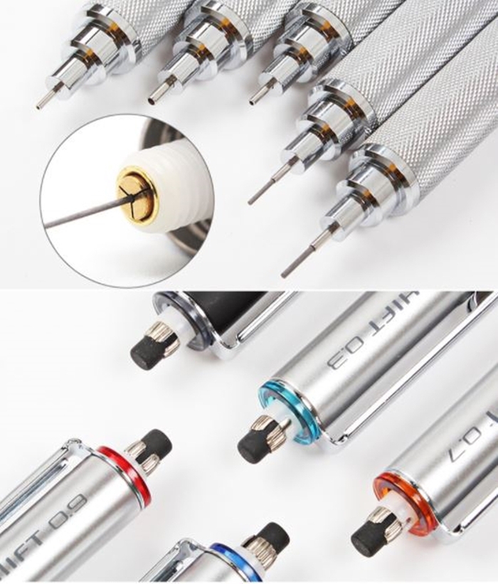 日本三菱UNI|筆頭可伸縮SHIFT不斷芯KURU TOGA自動鉛筆(M5-1010)