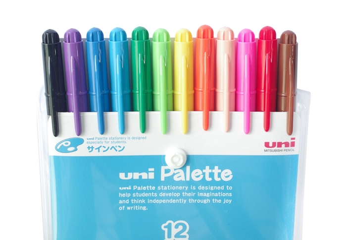 (複製)日本UNI｜食用染料簽字筆Palette水性彩色筆6色組 (PW-503 6C PLT)