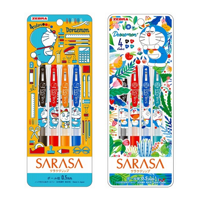 日本ZEBRA|哆啦A夢SARASA 4色0.5mm水性原子筆 ( 860 2140 07/08系列 )