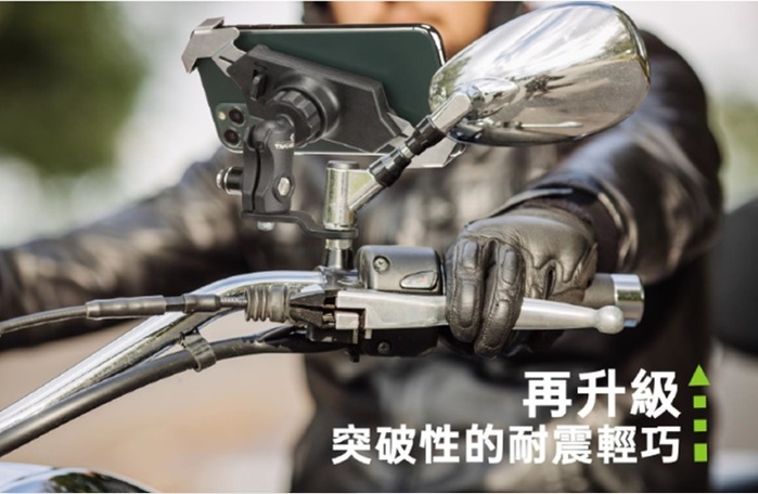 TAKEWAY|黑隼Z防盜後照鏡版機車手機座重機手機架 ( LA3-PH05 )