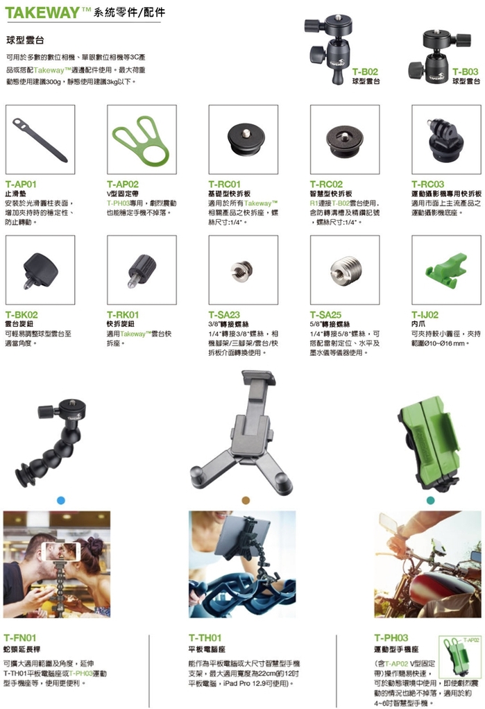 TAKEWAY|航太鋁合金萬用重機夾鉗+重型機車手機架 ( R2+T-PH05 )