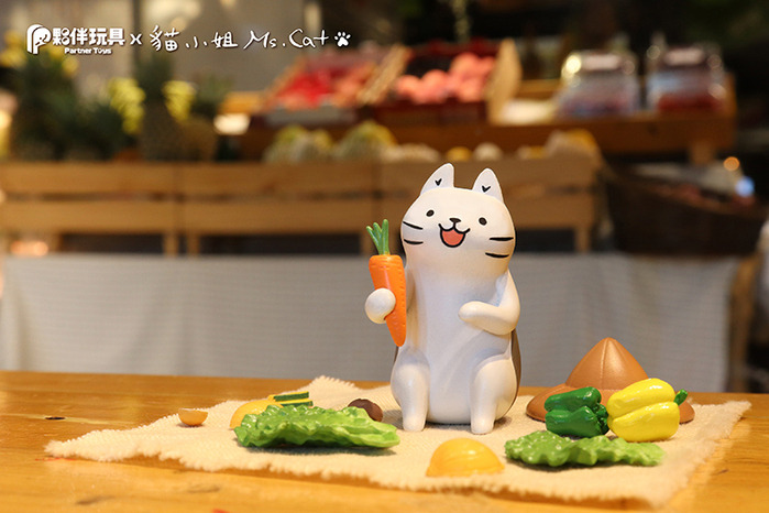 【集購】貓小姐Ms.Cat|喵的菜市場 扭蛋公仔全套6入