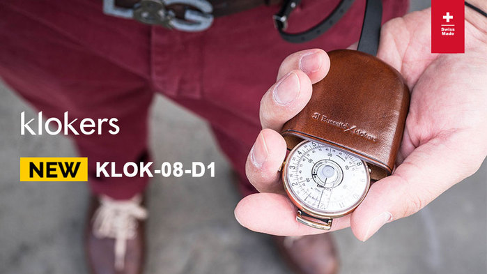 klokers | KLOK-08-D1錶頭 白色 - IL BUSSETTO X klokers BELL皮革懷錶套件+黑色時尚多功能錶帶