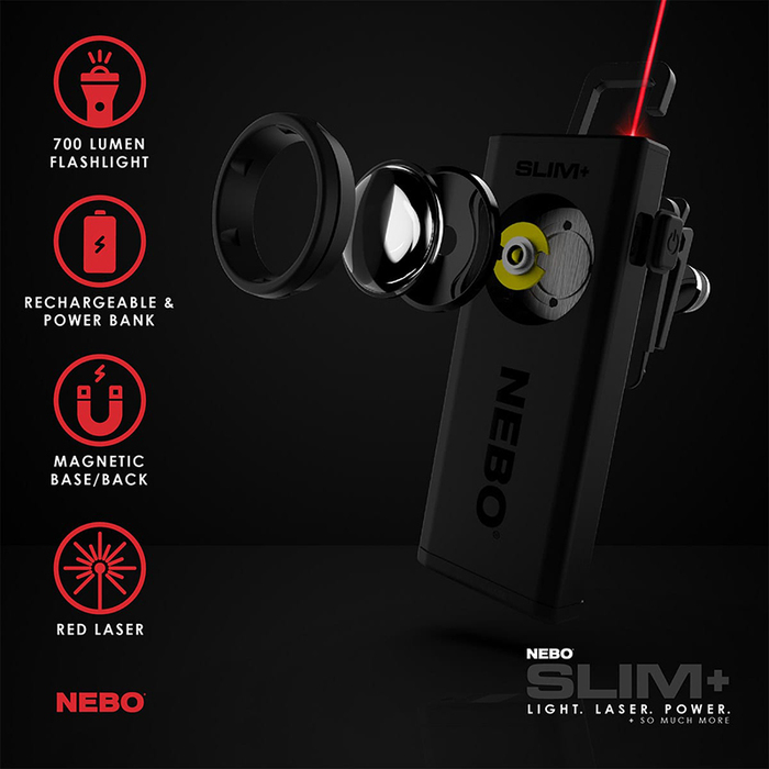 (複製)NEBO | SLIM 超薄型充電可調光LED燈-烈焰紅