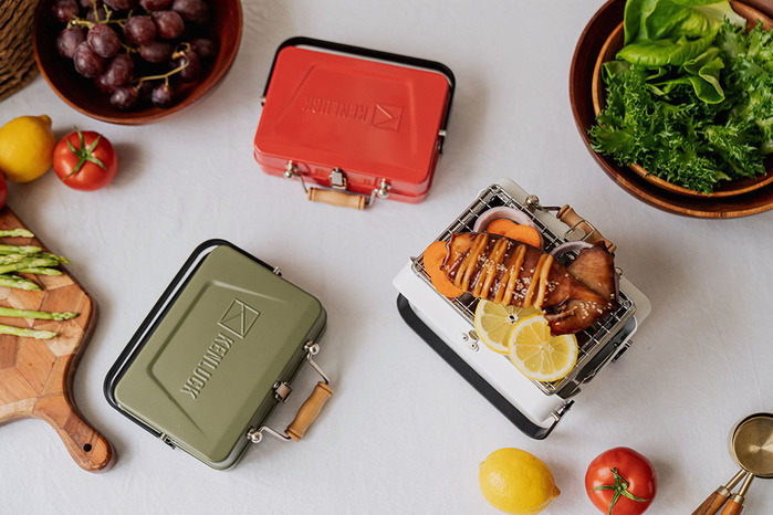 KENLUCK|2022 Mini Grill 迷你攜帶型烤肉架 桔橙紅