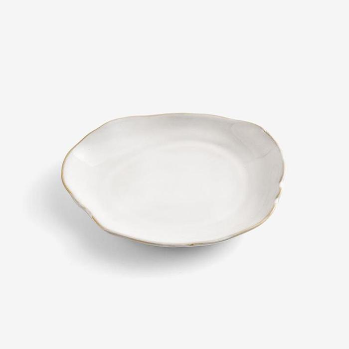 WAGA|日式 手捻坯土 16cm 陶瓷小盤 牙白 單品