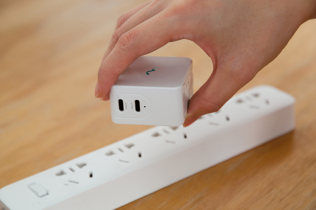 Allite|65W GaN 氮化鎵雙口 USB-C 快充充電器 - 白