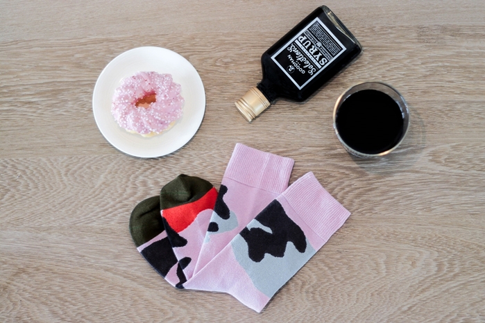 Leeds weather|Polygiene®消臭抑菌襪.English Rose、牛奶迷彩 / 英國玫瑰粉-灰 /