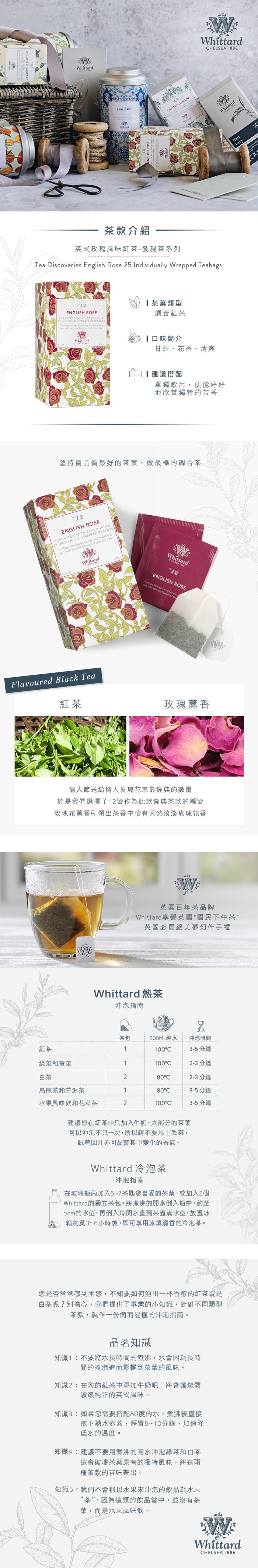 Whittard | 英倫玫瑰紅茶-25入茶包