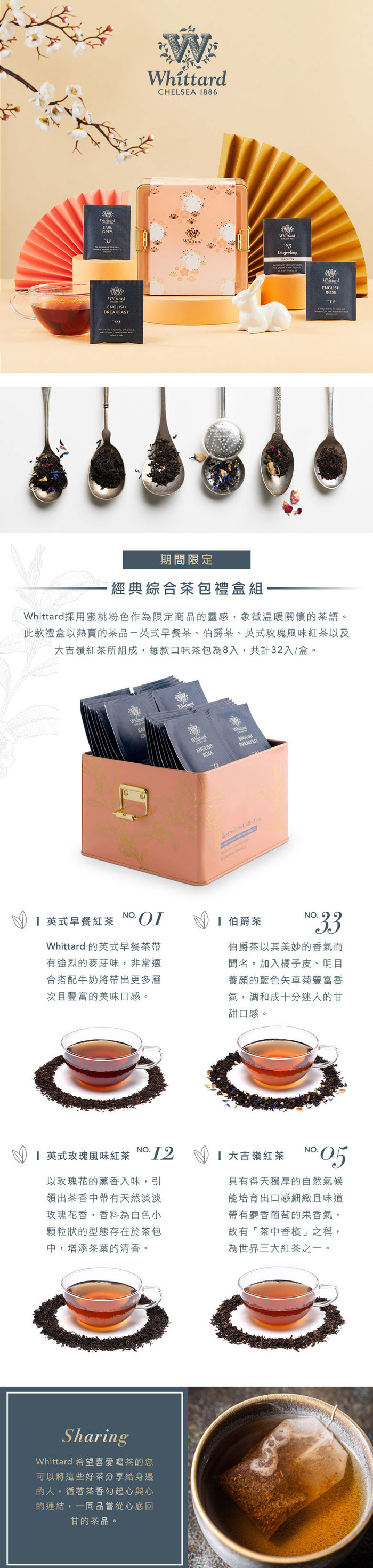 (複製)Whittard|奢華饗宴夏日冰茶4入禮盒