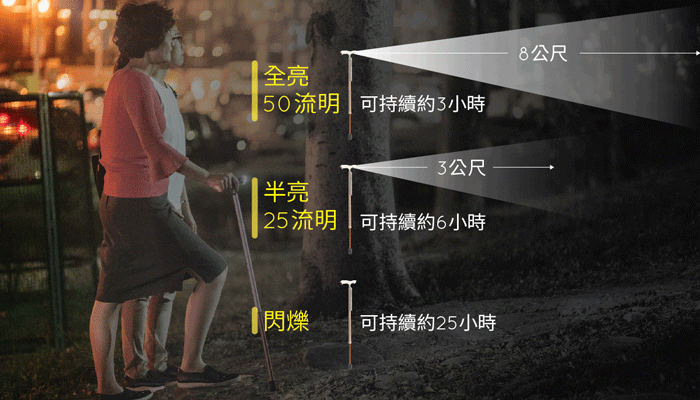 海鷗經典手杖(金白)配件組合