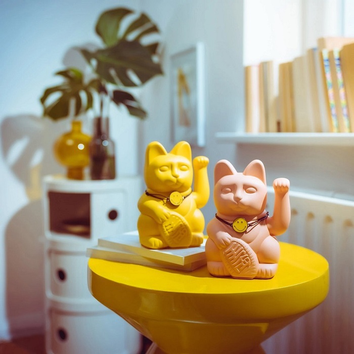 德國 Donkey Products|SMILEY 聯名款招財貓 Lucky Charm - 黃