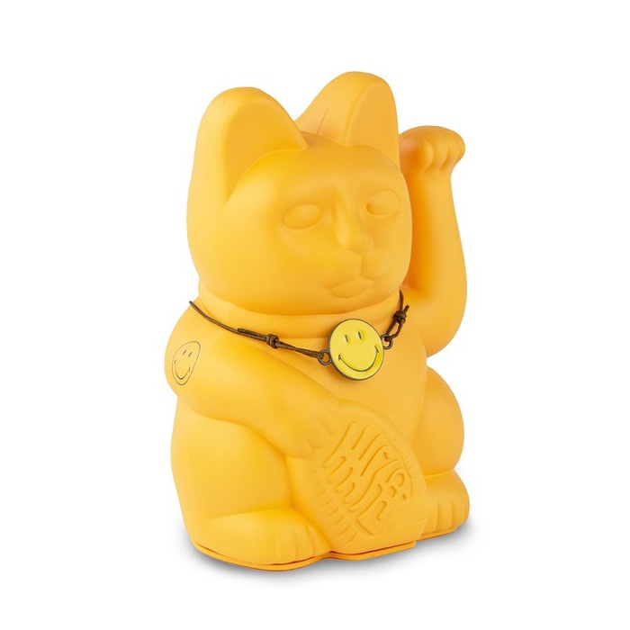德國 Donkey Products|SMILEY 聯名款招財貓 Lucky Charm - 黃