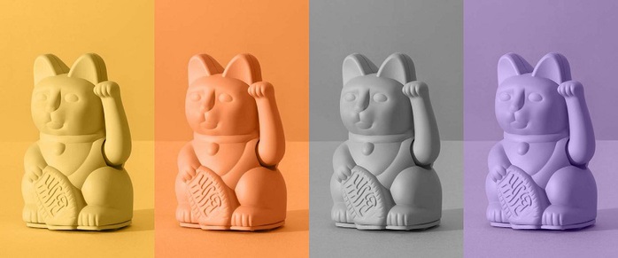 德國 Donkey Products|迷你版 Mini 招財貓 Maneki-Neko - 粉紫