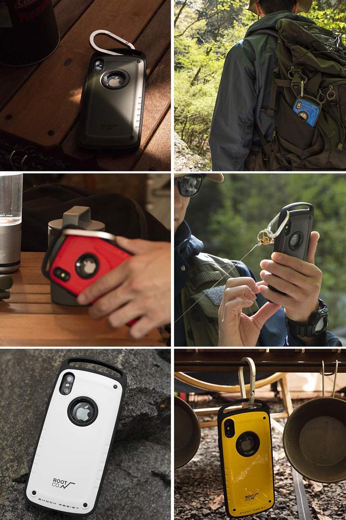 (複製)日本 ROOT CO.│iPhone X / Xs Gravity Pro 單掛勾+360度旋轉登山扣 - 共六色