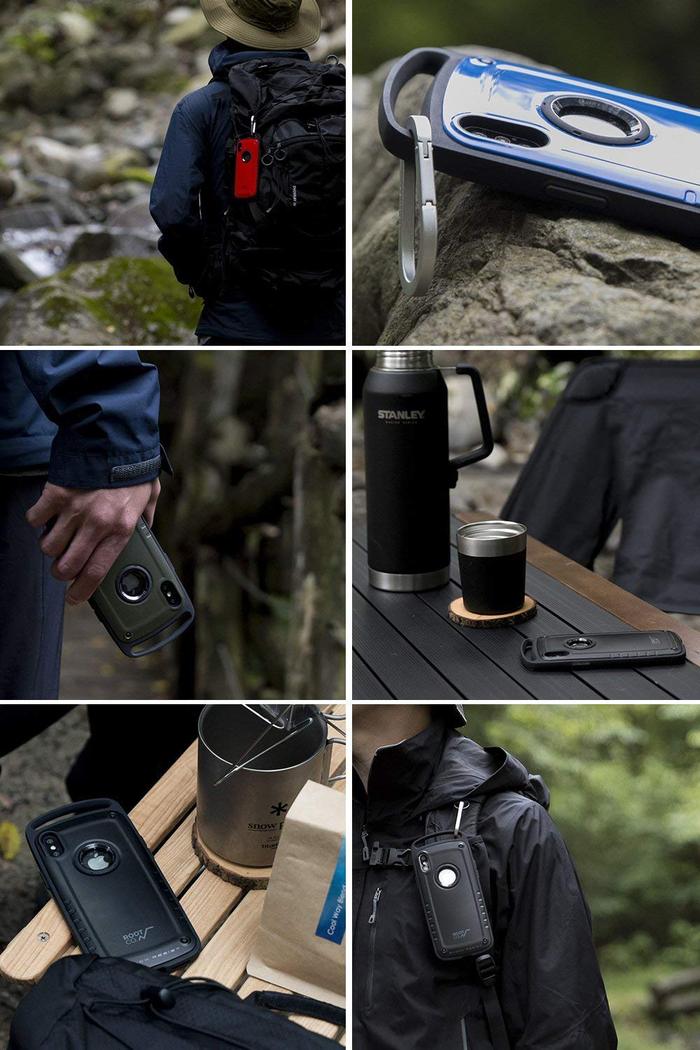 (複製)日本 ROOT CO.│iPhone X / Xs Gravity Pro 單掛勾+360度旋轉登山扣 - 共六色