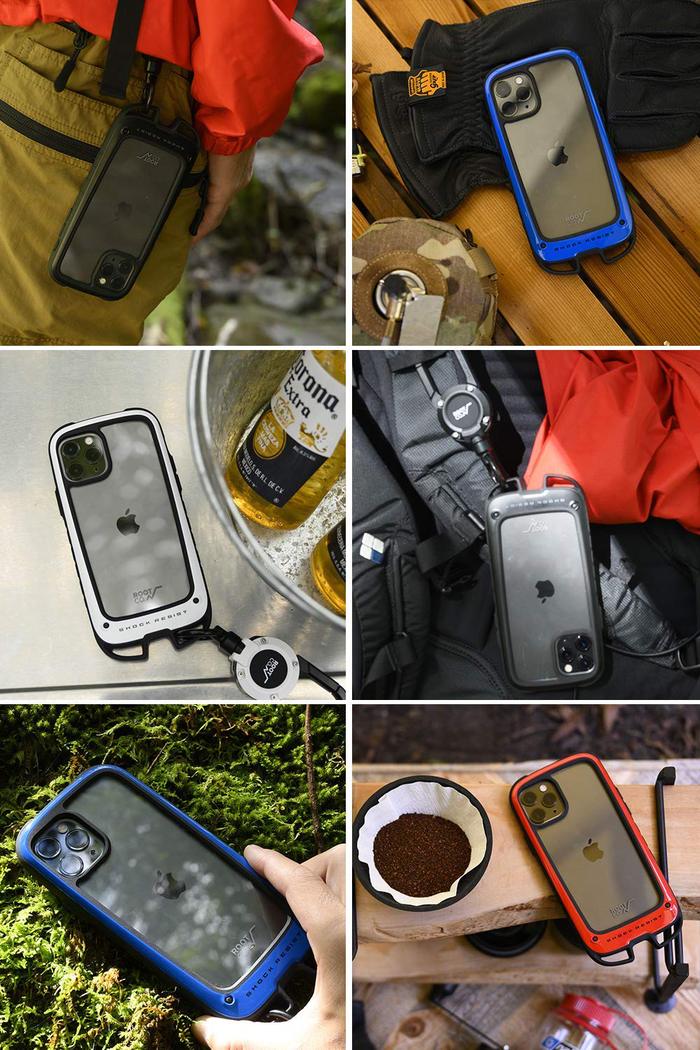 (複製)日本 ROOT CO.|iPhone 11 Gravity Hold. 雙掛勾+360度旋轉登山扣 - 共六色