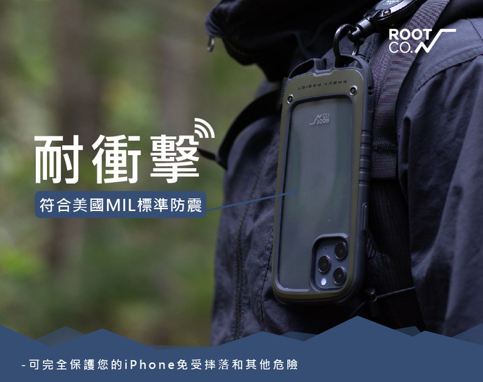 日本 ROOT CO.|iPhone 12 Pro Max Gravity Hold. 雙掛勾+360度旋轉登山扣 - 共五色