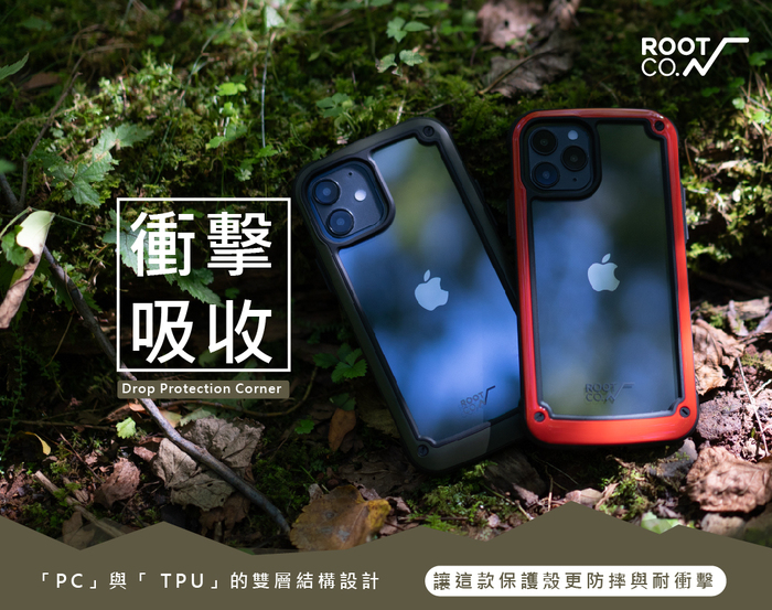 日本 ROOT CO.|iPhone 12 / 12 Pro Tough & Basic 透明背板+指環吊繩 - 共五色
