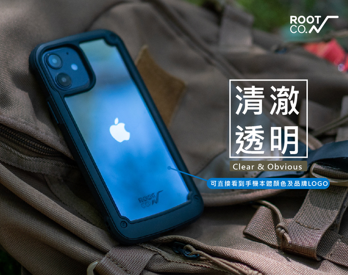 日本 ROOT CO.|iPhone 12 / 12 Pro Tough & Basic 透明背板+指環吊繩 - 共五色