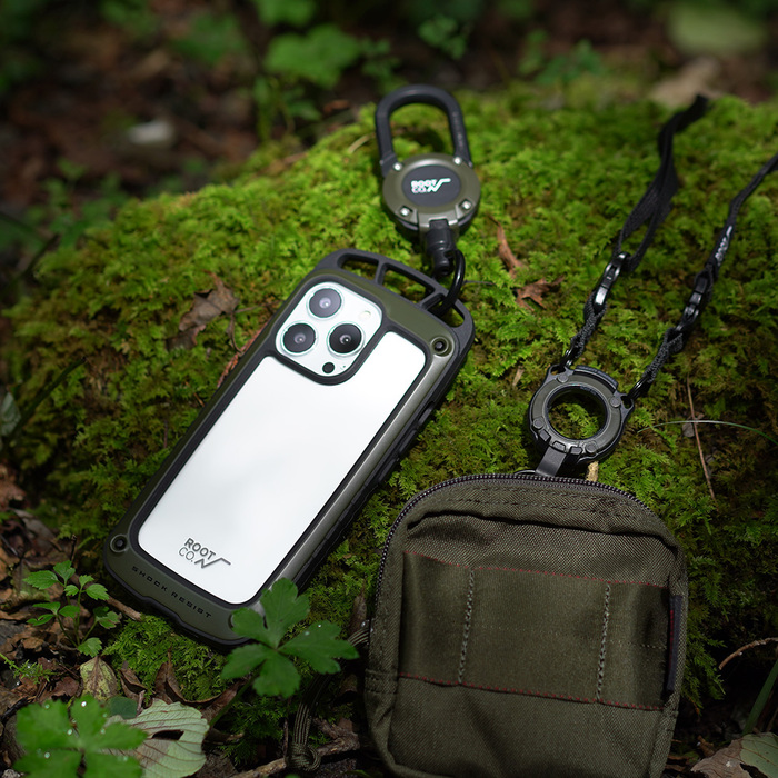 (複製)日本 ROOT CO.|iPhone 13 透明背板上掛勾防摔手機殼 + 360度旋轉登山扣 - 共四色