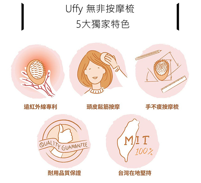【集購】Uffy 無非研製所|無非按摩梳 - 金針/竹針(基本款)