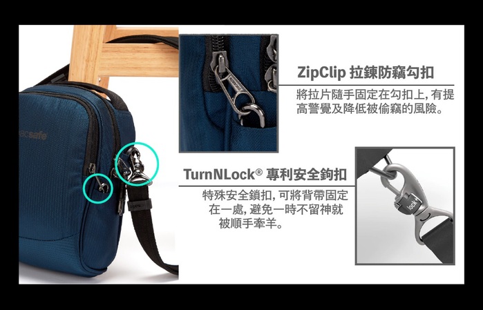 (複製)Pacsafe ECONYL®|Metrosafe 都市防盜斜肩包 LS100