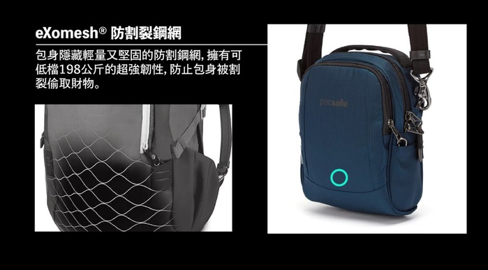 (複製)Pacsafe ECONYL®|Metrosafe 都市防盜斜肩包 LS200(範例)