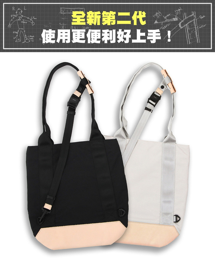日本FIXTOTE|專利不晃落減壓設計 托特包