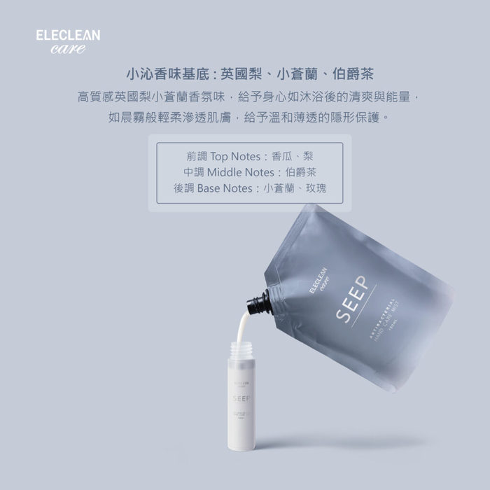 ELECLEAN｜SEEP小沁香氛抗菌護手露(贈品牌質感噴瓶）